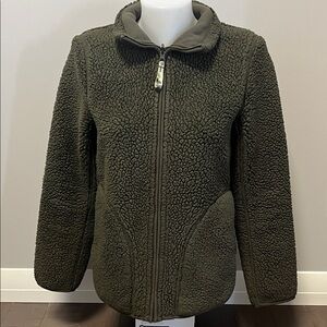 Uniqlo Olive Green Sherpa Jacket Reversible M